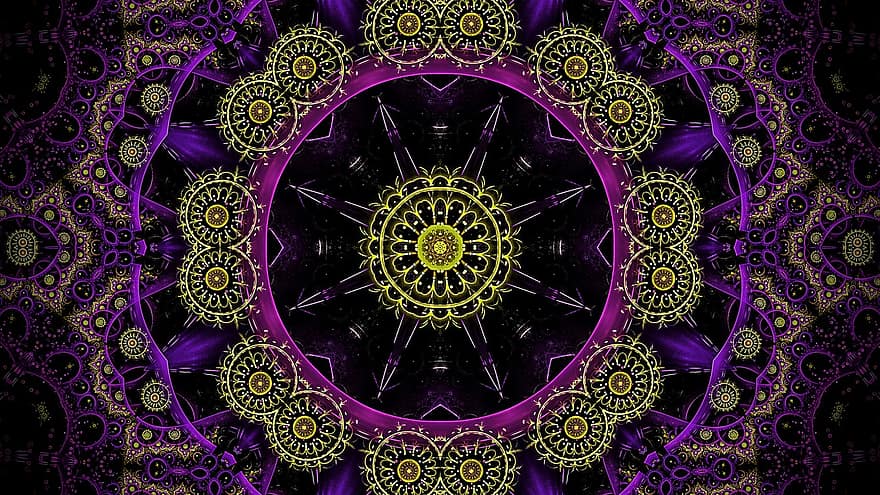 Rosette, Kaleidoscope, Floral Pattern, Mandala, Colorful Background, Colorful Wallpaper, Art, Wallpaper, pattern, decoration, backgrounds