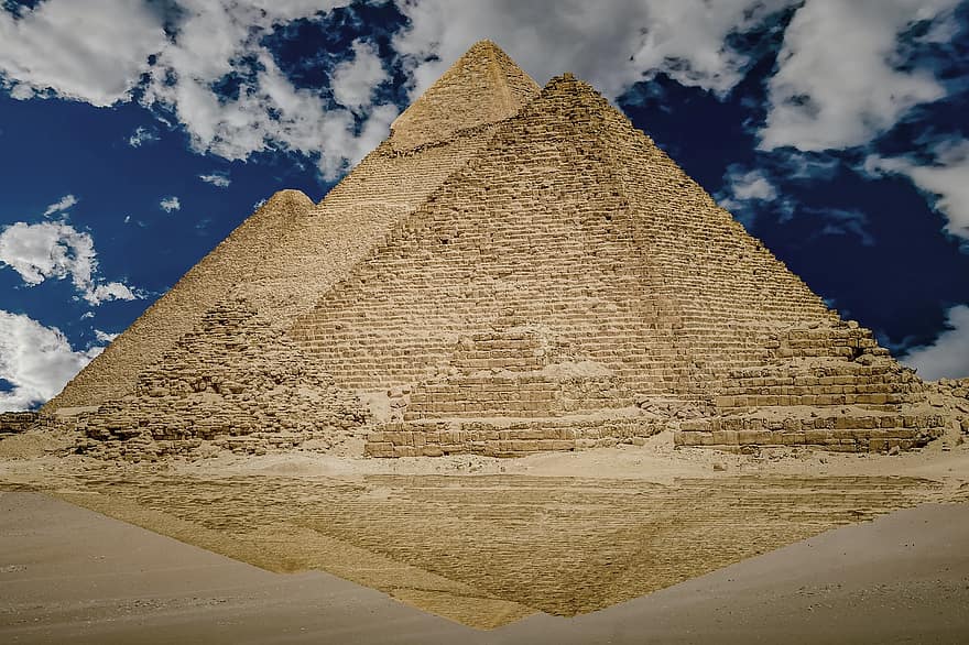 les pyramides, pyramides de gizeh, Egypte, site historique