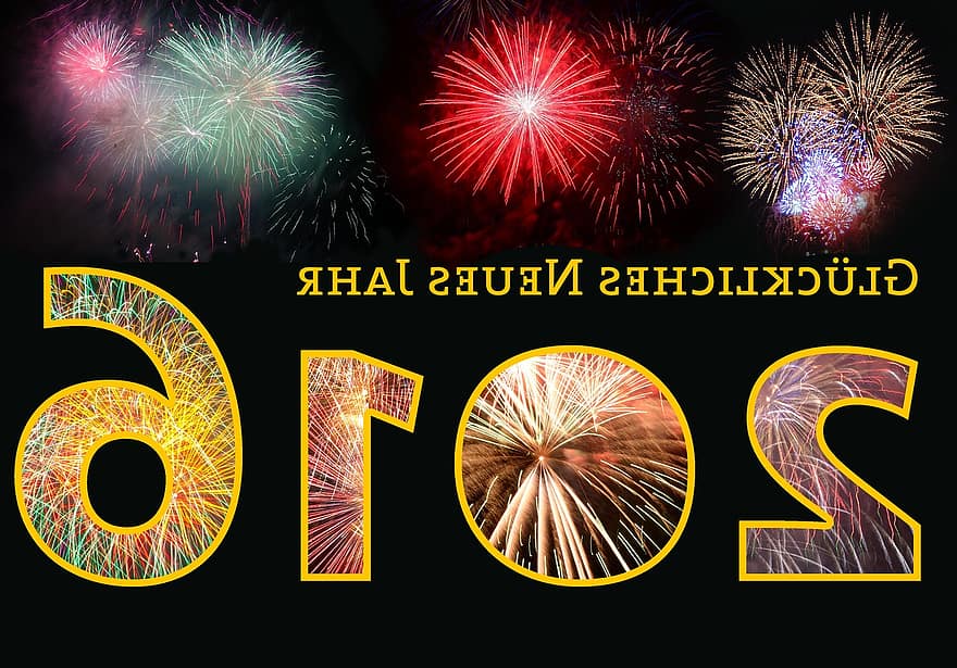 New Year's Eve, New Year 2016, Turn Of The Year, Annual Financial Statements, Sylvester, Fireworks, Midnight, Festival, Welcome, Greeting Card, New Beginning
