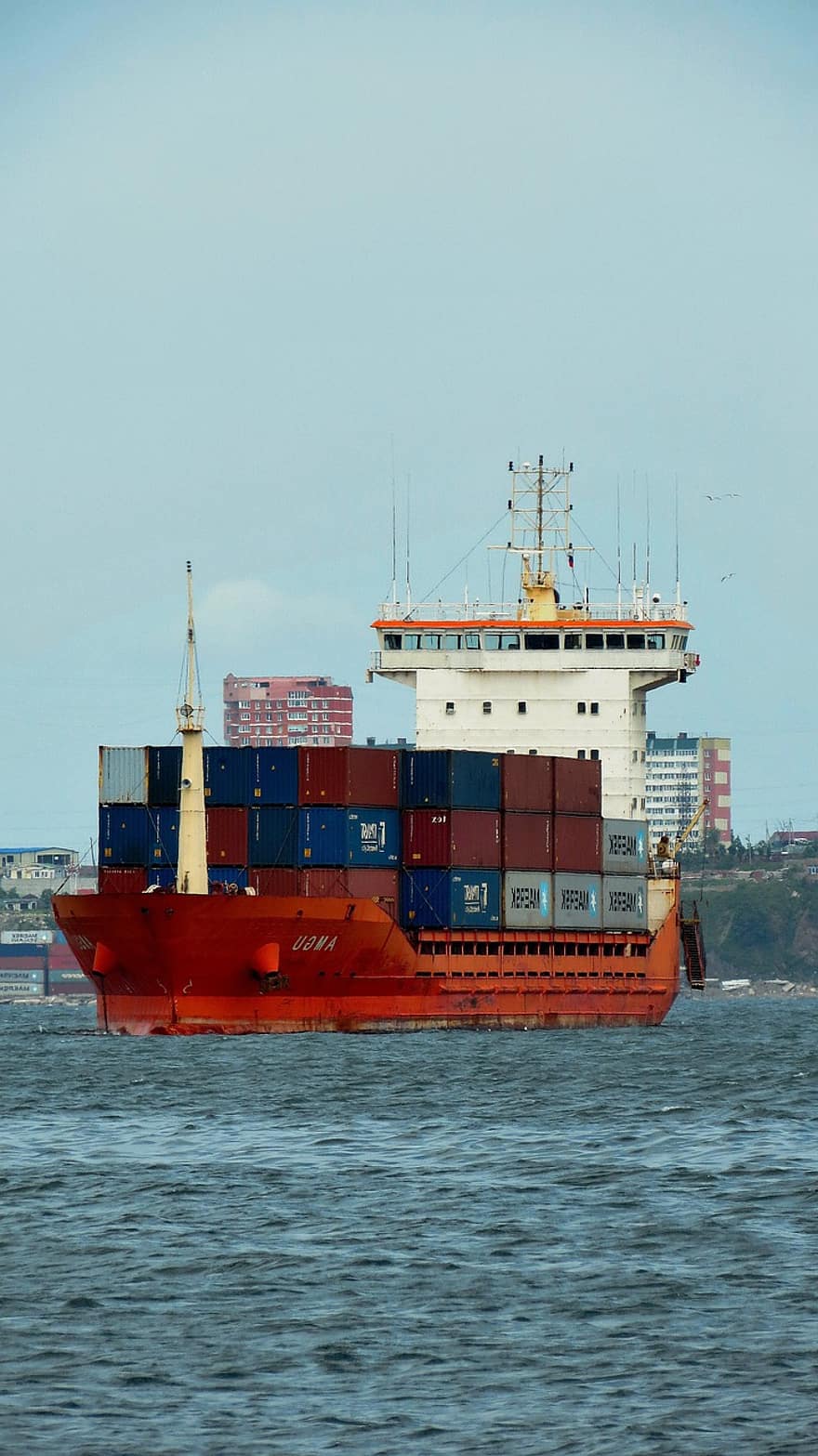 kapal kargo, Kapal kontainer, kapal barang, kapal, laut, logistik
