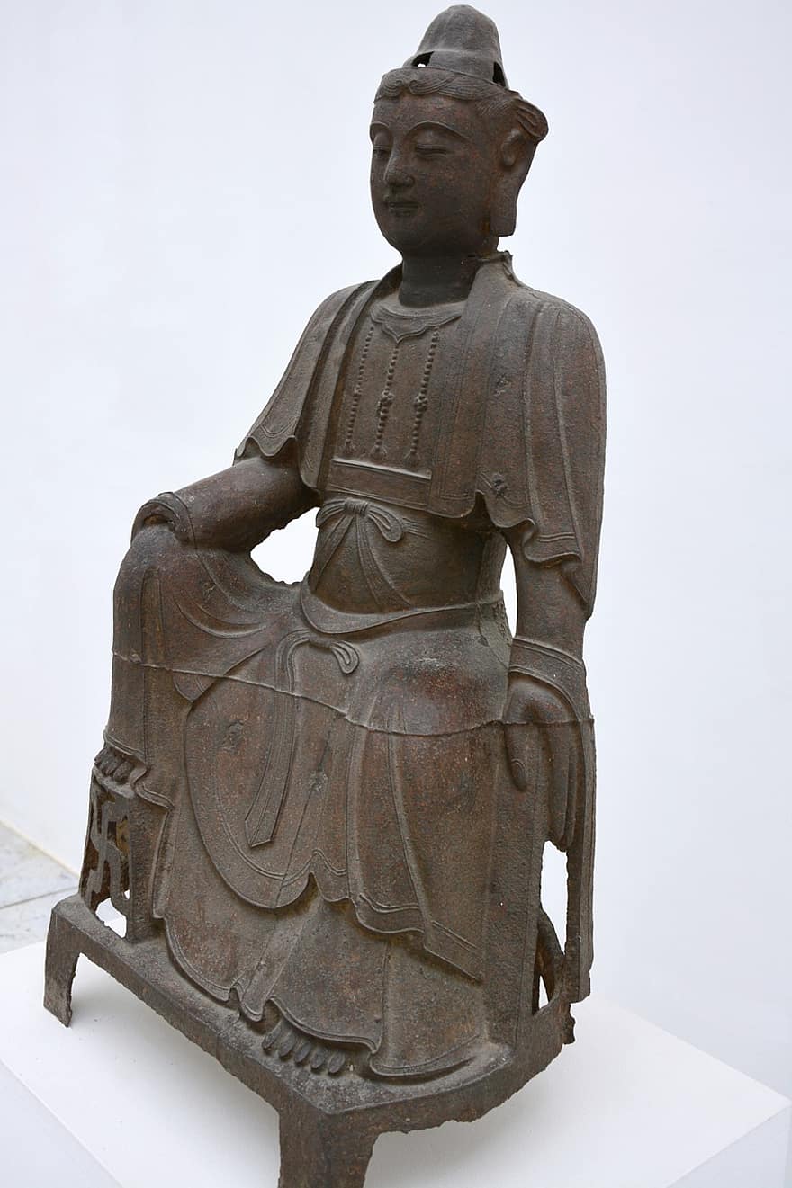 statua dell'imperatore, dinastia cinese, artefatto, statua, scultura, religione, culture, storia, vecchio, figurina, spiritualità