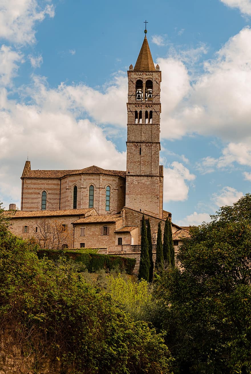 Assisi, замок, архитектура, Италия, церковь, религия, Старый город, христианство, известное место, история, культуры
