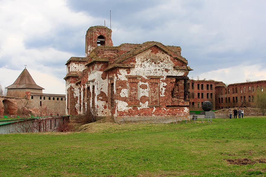 les ruïnes del, edifici, Església, memòria
