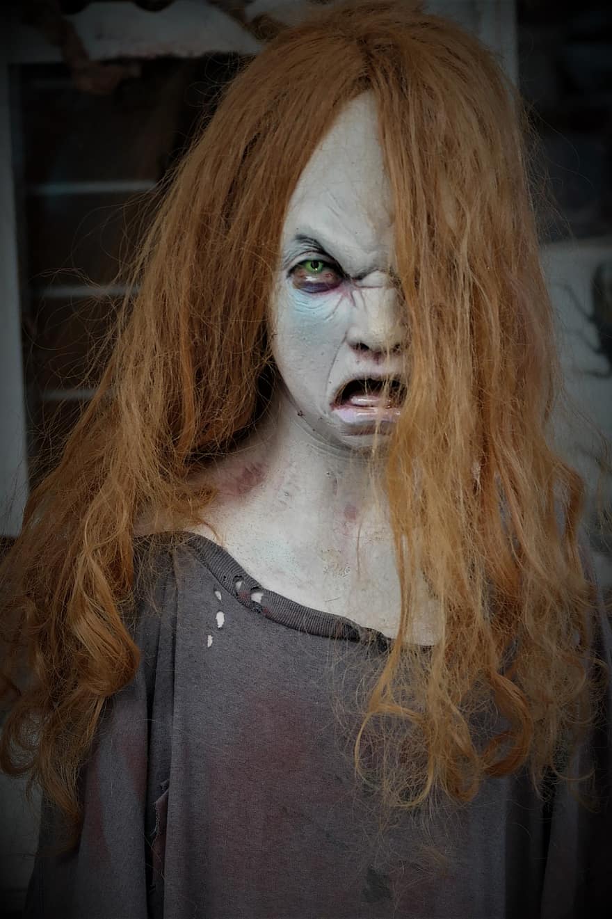 zombie, Bambola, Halloween, orrore, raccapricciante, pauroso, strano, femmina