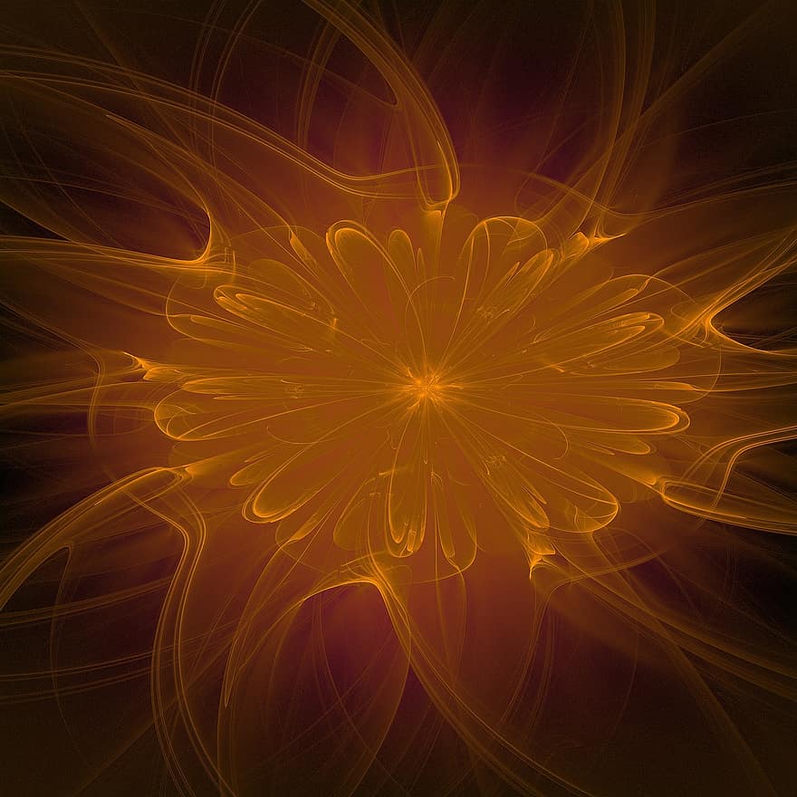 Flower, Flame, Abstract, Fractal Background, Pattern, Design, Texture, Fantasy