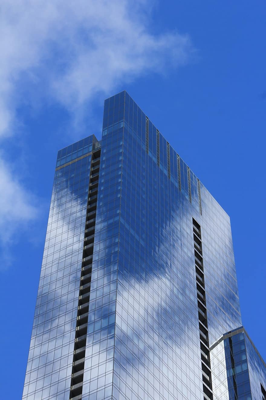 Chicago, arquitetura, construção, céu, nuvens, arranha-céu, azul, exterior do edifício, estrutura construída, moderno, janela
