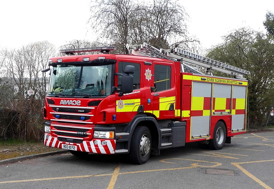 un motor de incendiu, scoţian, Serviciul de Pompieri și Salvare, foc, pompier, de urgență, salvare