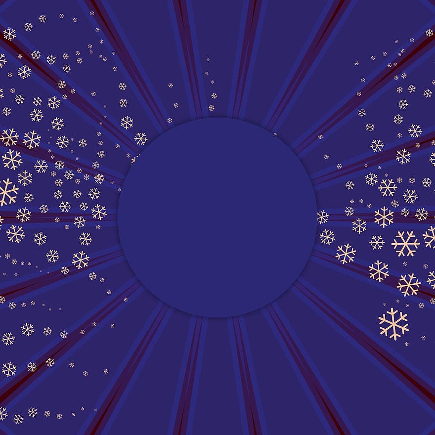 Cadru cu formă de cerc, Zăpadă infinită, miez de noapte albastru, Copy anunț gol, Spațiu negativ gol, Arta abstractă de desene animate, Carte poștală de sărbătoare, Proiectare card felicitare, Explozie comică, Burst radial, Efect de radiație