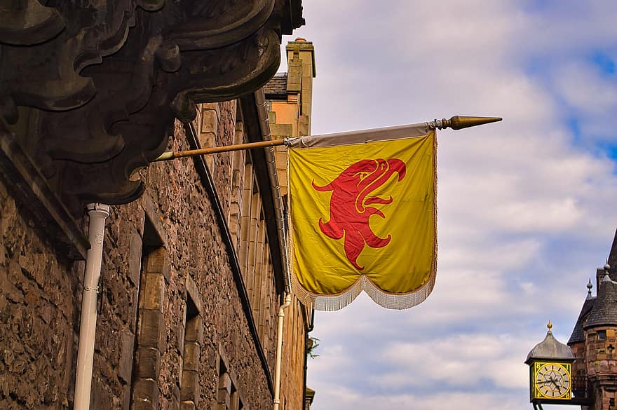 Škotija, vėliava, heraldika, ženklelis, emblema