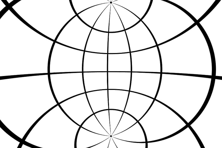 グローブ、座標、球状、長さ、緯度、幾何学、宇宙、円形、行、曲がった、アーチ型