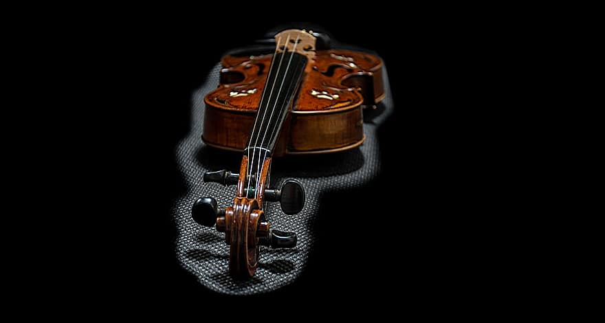 viulu, musiikki-instrumentti, musiikin nuotit, vanha viulu, yksin, musiikin taustakuva, Musiikkiin, Viulun pää, viritysnäppäimet, otelauta, Tonkust