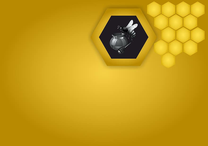 Honeycomb, Bee, Background, Yellow, Honey, Beehive, Hexagon, Sweet, Insect, Honeybee, Beeswax