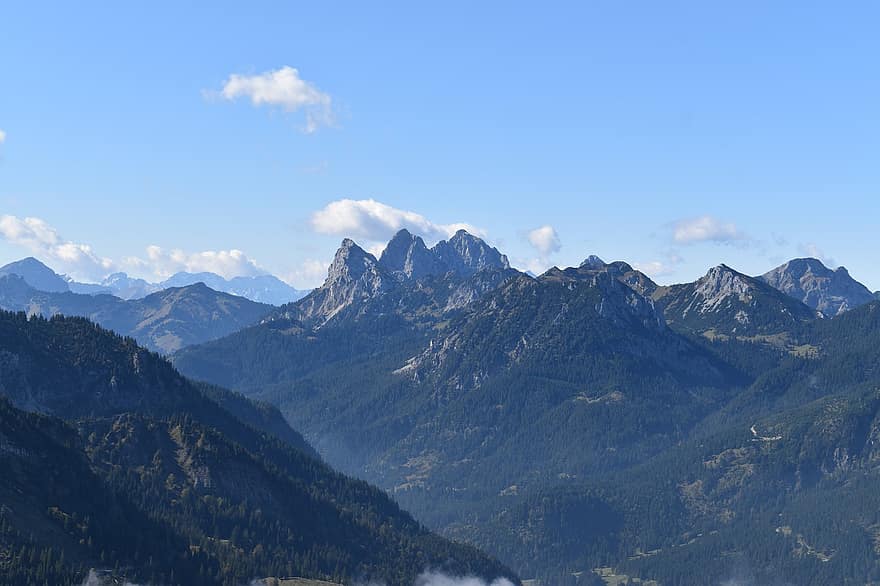 горы, allgäu, Германия, природа, бавария, пейзаж, Pfronten, Альпы, горная страна