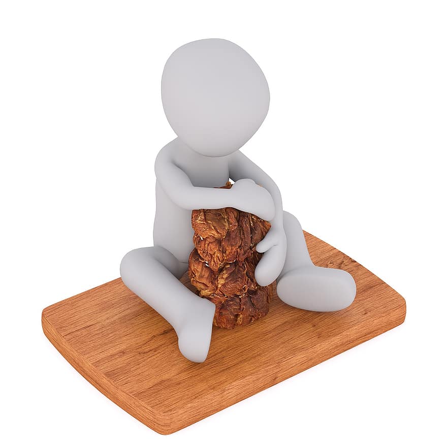 Cooking, Serve, Fry, Meat, Grill, Cut, Barbecue, Grilled Meats, Eat, White Male, 3d Model