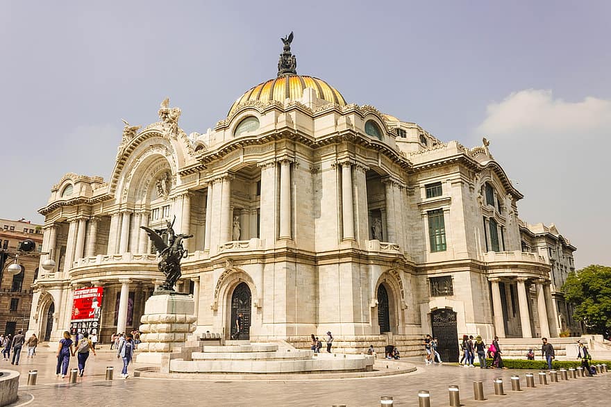 pałac, budynek, Meksyk, cdmx, architektura, turystyka, Miasto, znane miejsce, na zewnątrz budynku, zbudowana struktura, historia