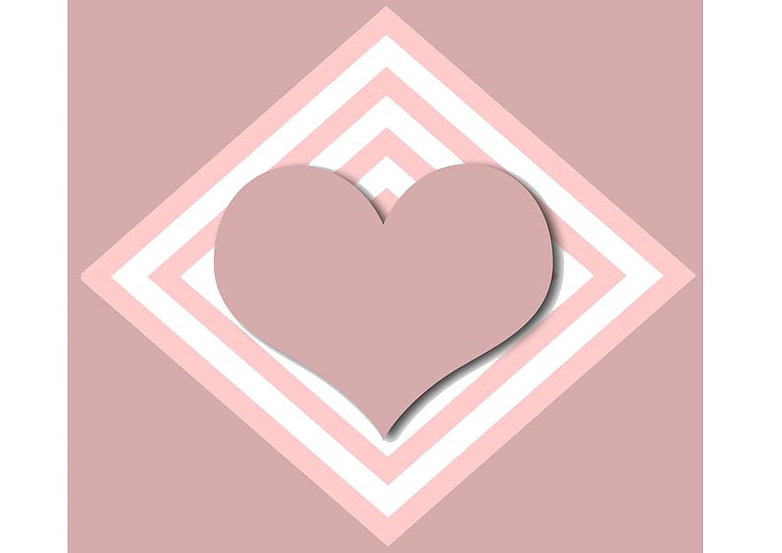 rosa Herz, Rosa, romantisch, Herz, Valentinstag, Glück, Romantik, wunderschönen, Zuneigung