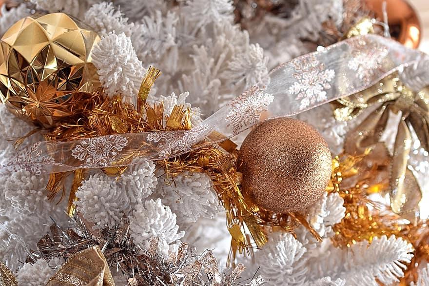 träd, jul, dekoration, festival, boll, lysande, prydnad