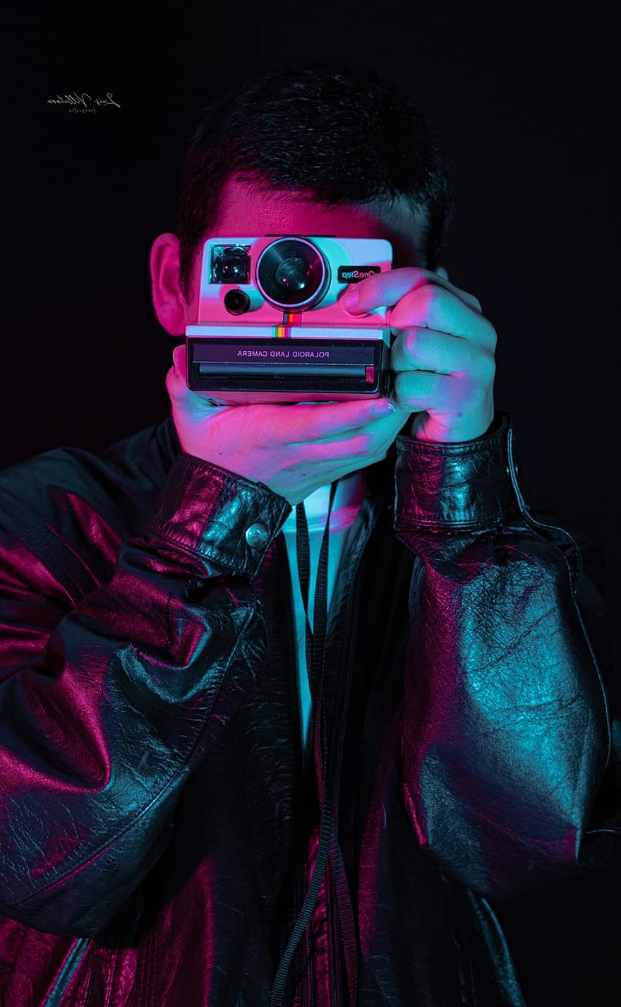 homem, Câmera, polaroid, capturar, câmera Polaroid, tirar fotos, fotografia, fotógrafo, retrato, homem jovem