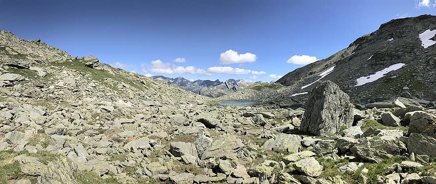 Val Curciusa, Alpit, maisema, kiviä, vuoret, laakso, järvi, alppireitti, luonto, alppi-