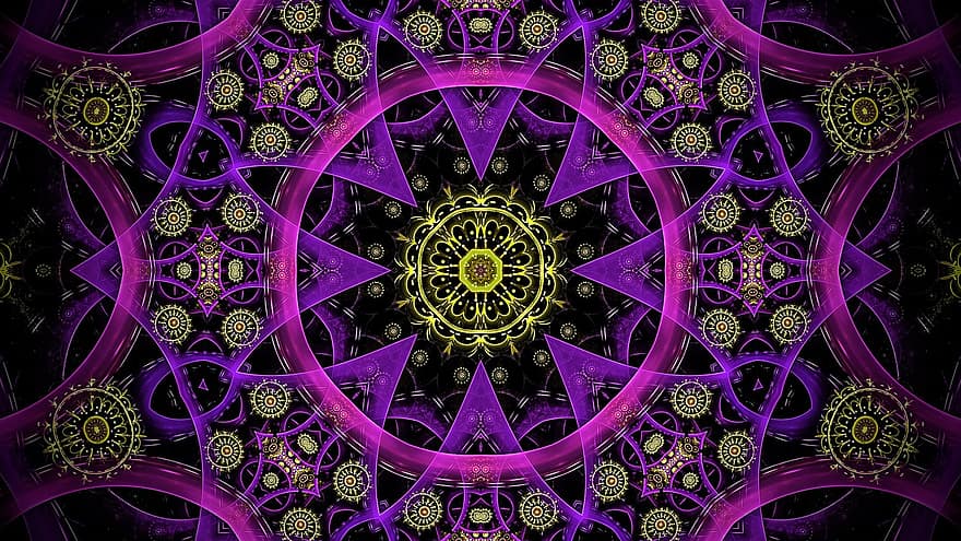 Rosette, Kaleidoskop, Blumenmuster, Mandala, bunter Hintergrund, bunte Tapete, Kunst, Tapete, Muster, Hintergründe, Dekoration