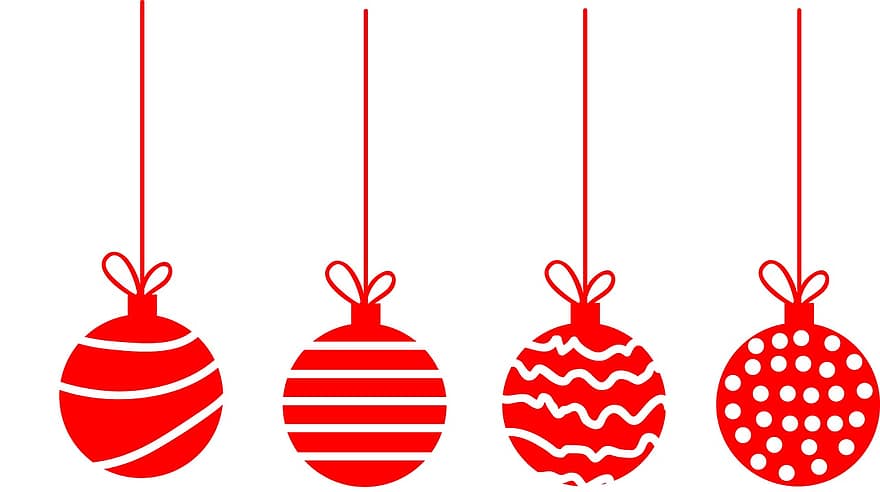 bola, hari Natal, merah, bola natal, dekorasi Natal, kedatangan, bola merah, perhiasan, dekorasi meriah