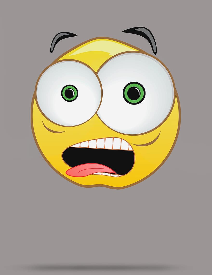 Emoji, Emoticons, Shocked, Funny, Surprised, Tongue Out, Sticker, Amazed, Mood, Smiley, Face