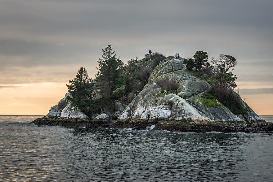Isola di Whyte, Whytecliff Park, vancouver, West Vancouver, baia a ferro di cavallo, paesaggio, oceano, avanti Cristo, Canada, natura, mare