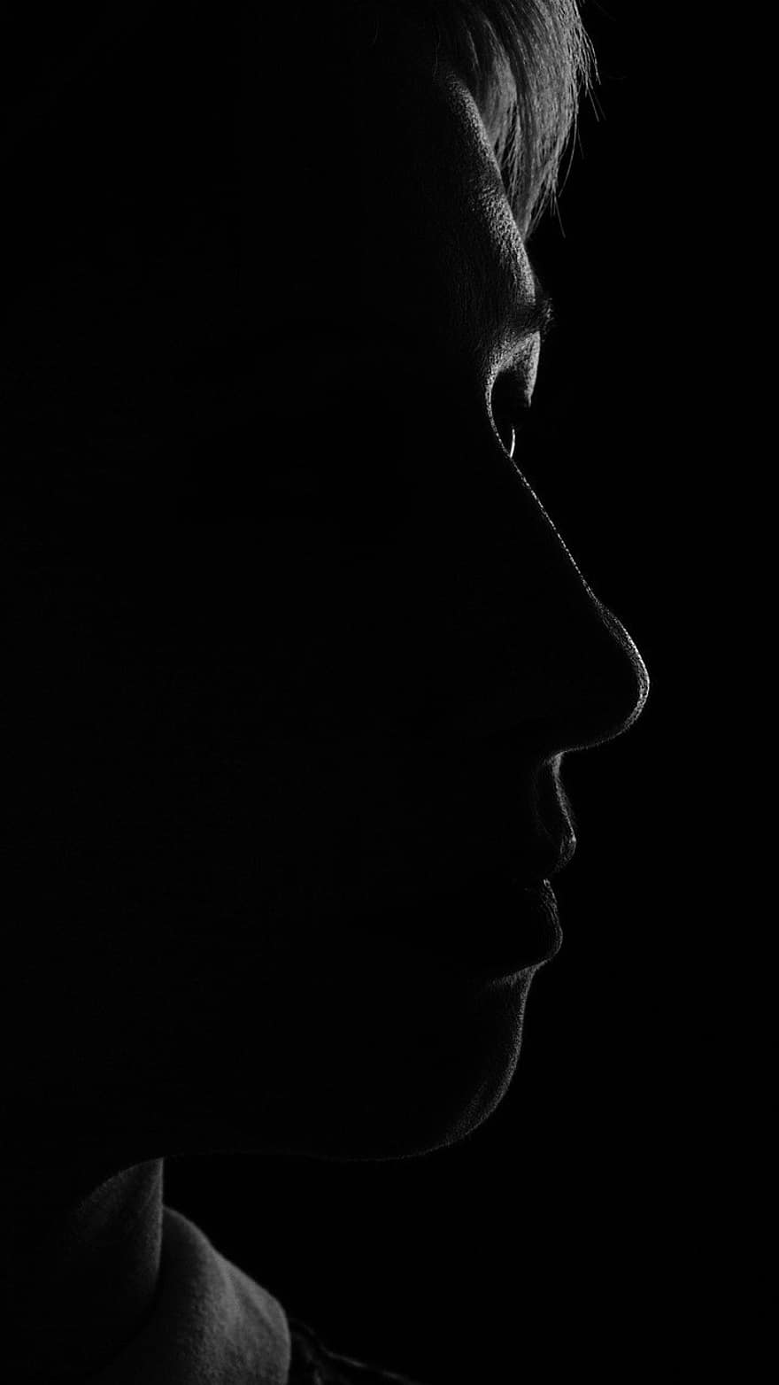 woman, beauty, monochrome, one person, adult, women, young adult, dark, men, close-up, sadness