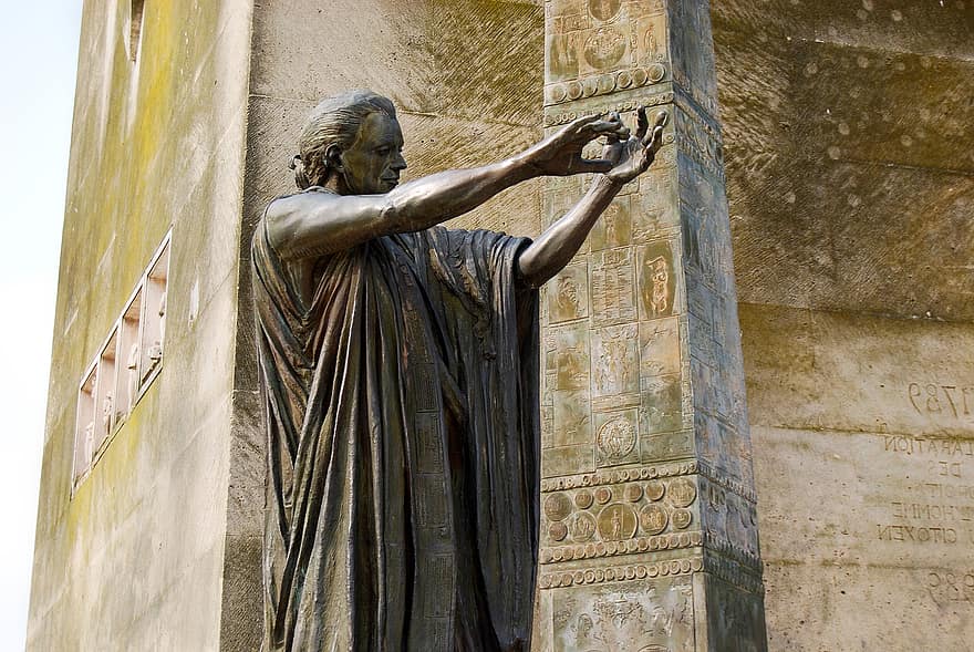 estátua, escultura, antigo, história, Aristóteles, filósofo