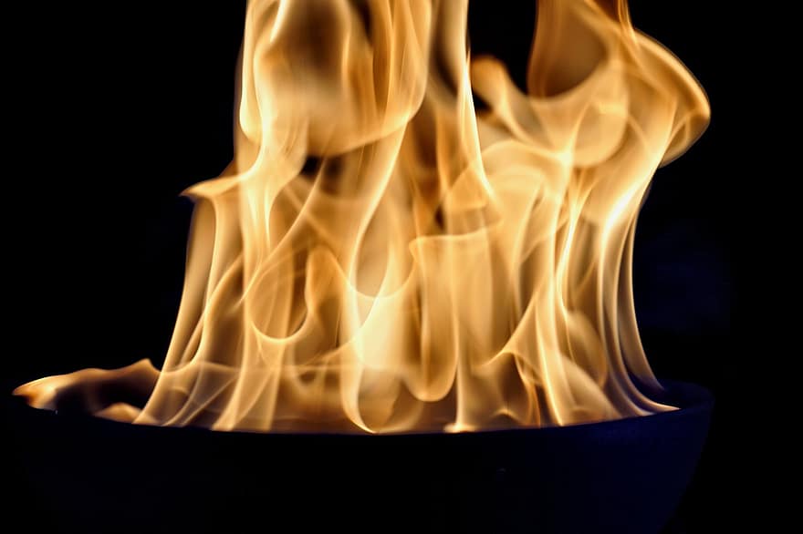 Brann, bål, ildsted, brannskål, flamme, varmt, gløde, peis, varme, forbrenning, tre Brann