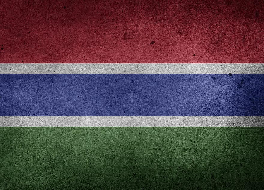 vlajka, Gambie, Afrika, státní vlajka