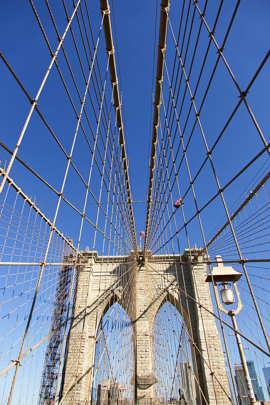 Brooklyn, Brooklyn Bridge, Bridge, City, Usa, New York