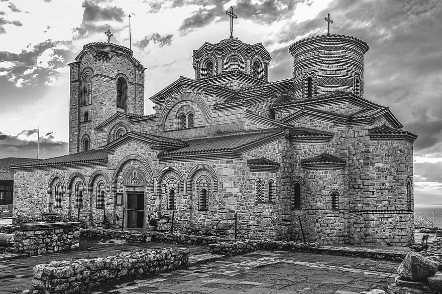Church, Orthodox, Facade, Saints Clement And Panteleimon, Architecture, Religion, Historical, Tourism