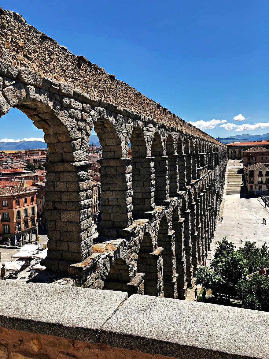 архитектура, Испания, город, акведук, памятник