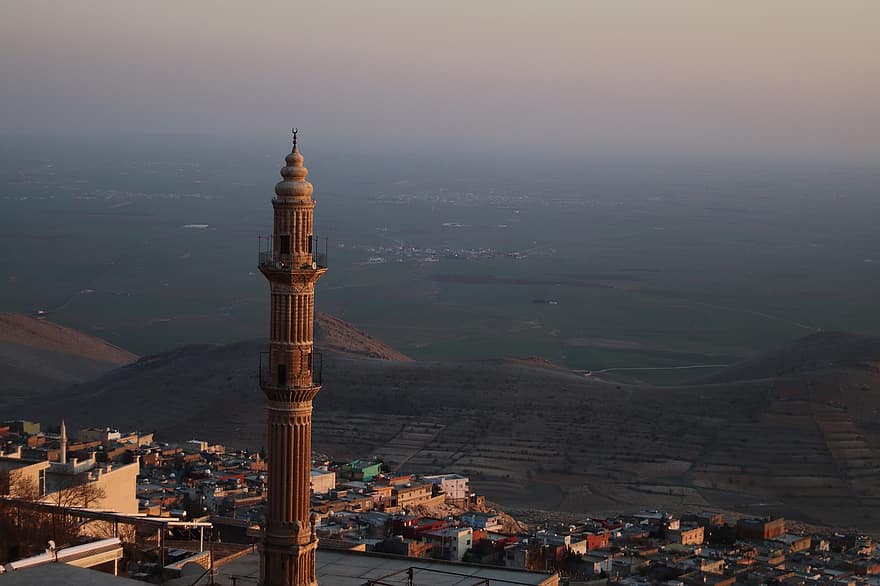 tacchino, viaggio, turismo, città, Mardin, Mesopotamia, minareto, Islam, antico, storico, edifici