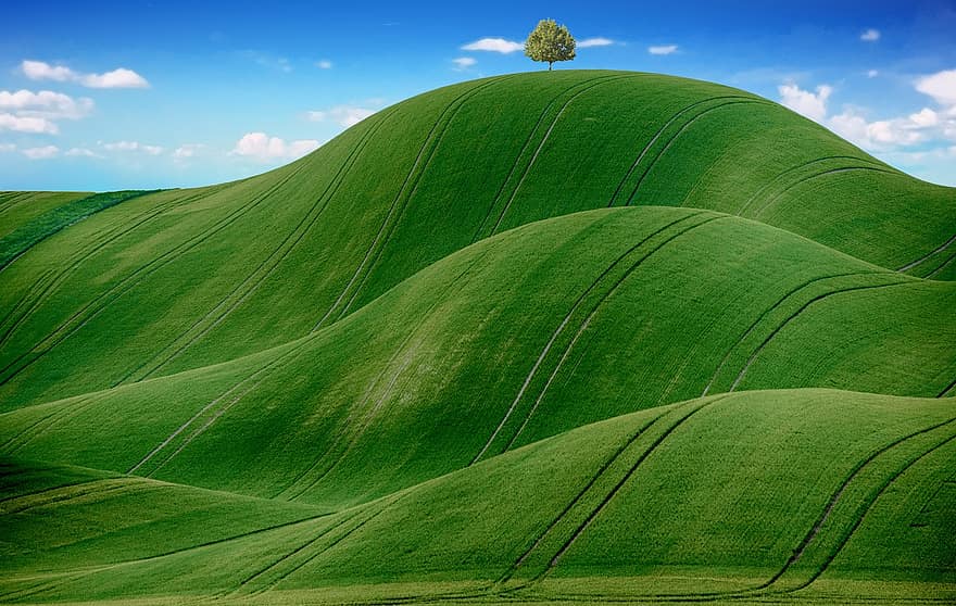 Hills, Countryside, Grass, Green, Nature, Agriculture, Scenic, Landscape, Outdoors