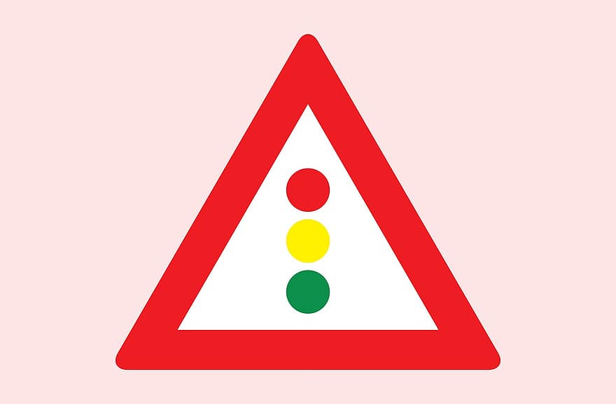 дорожный знак, сигнал светофора