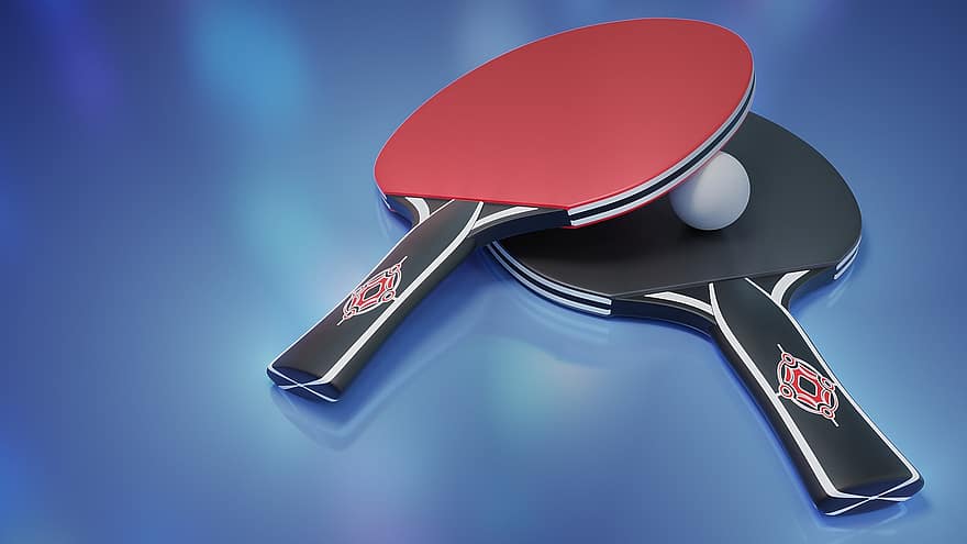 tenis stołowy, nietoperz, sport, grać, wolny czas, piłeczka do ping-ponga, zawody, 3d