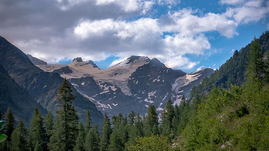 Mountain, Montagna, Aosta, Cogne, Ghiacciaio, Glacier, Landscape, Summer, Water, Italy, Sky