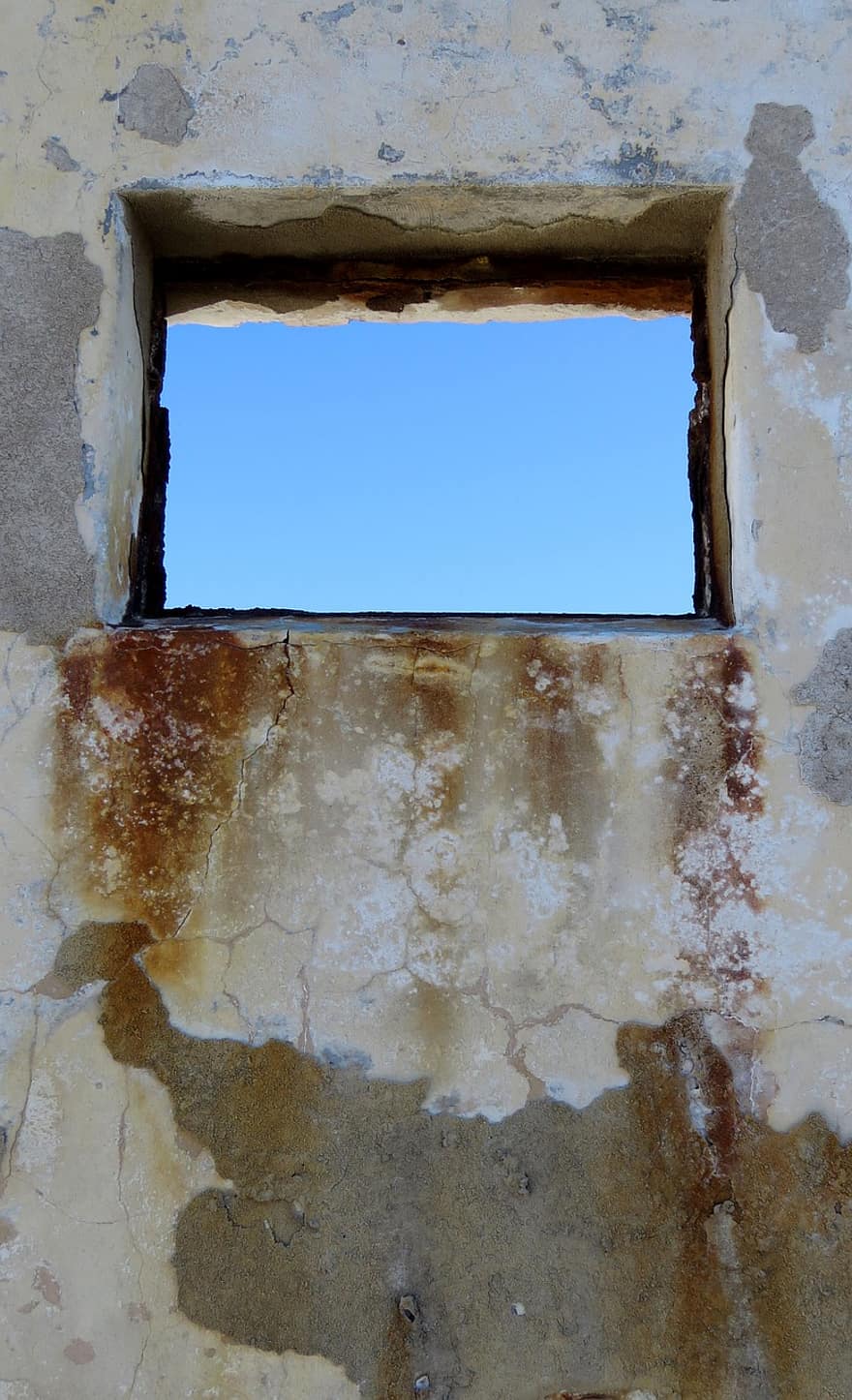 venster, oud gebouw, ruïneren