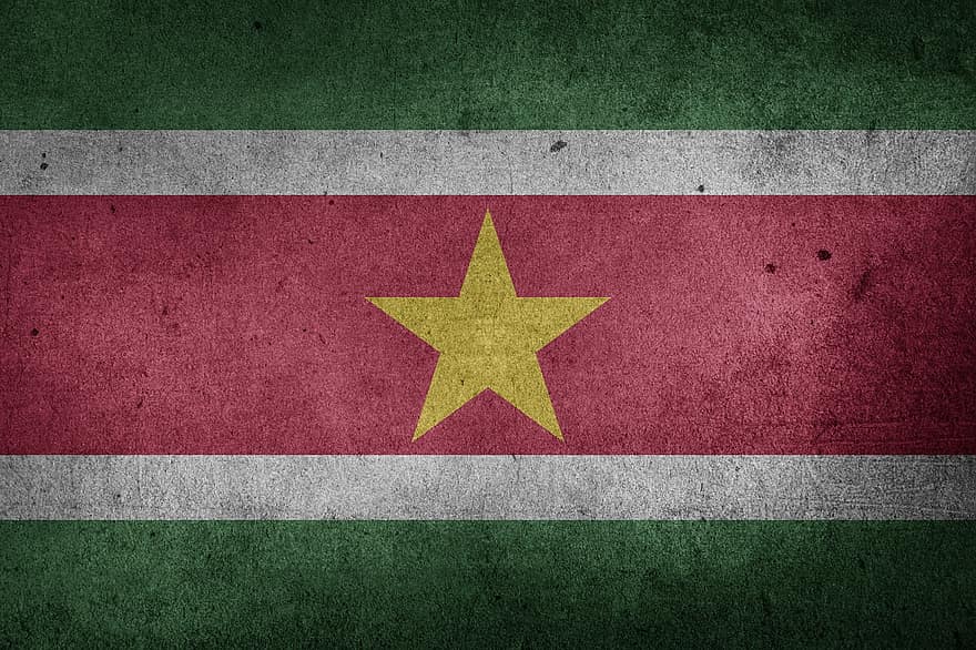 прапор, Суринам, Південна Америка, Латинська Америка, Національний прапор
