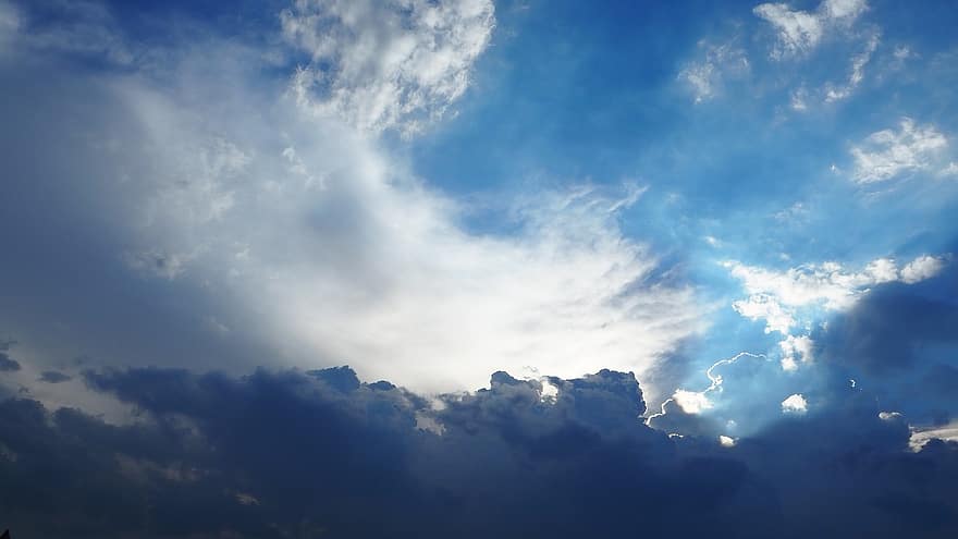 небо, облака, воздушное пространство, метеорология