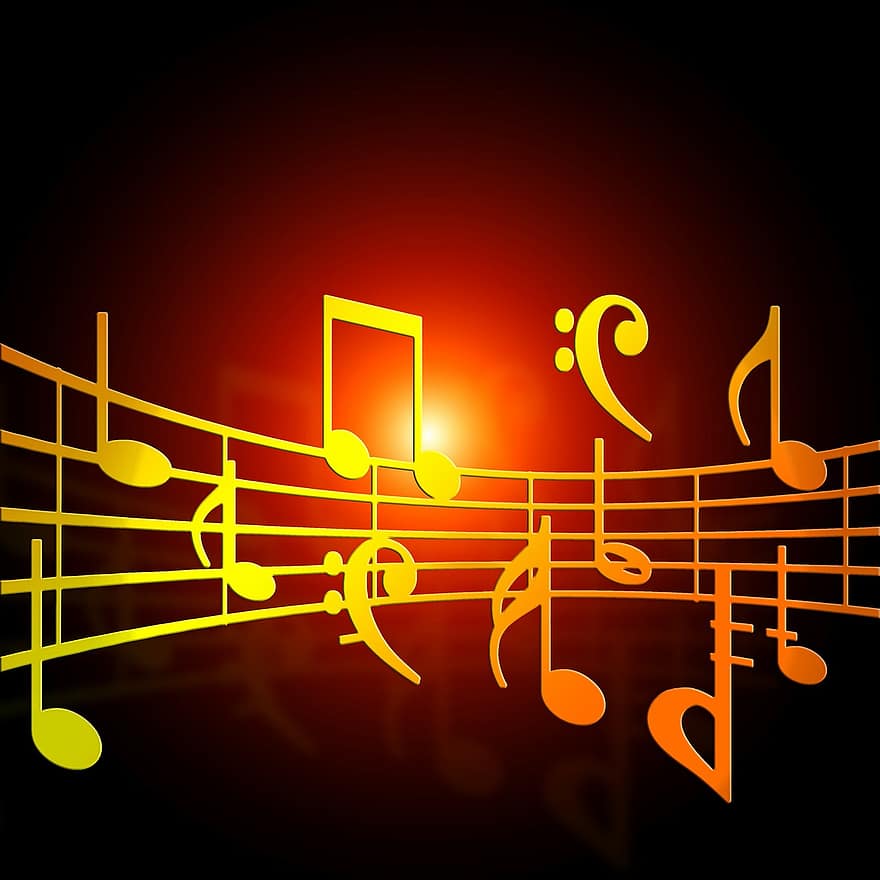 музики, скрипковий ключ, звук, концерт, музикант, нотенблат, ключ, тонкунст, ноти, тички, ліній