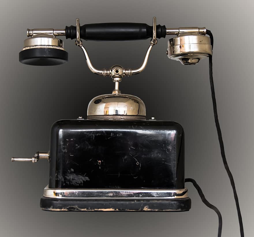 telepon, tua, komunikasi, nostalgia, antik, teknologi, kuno, pendengar