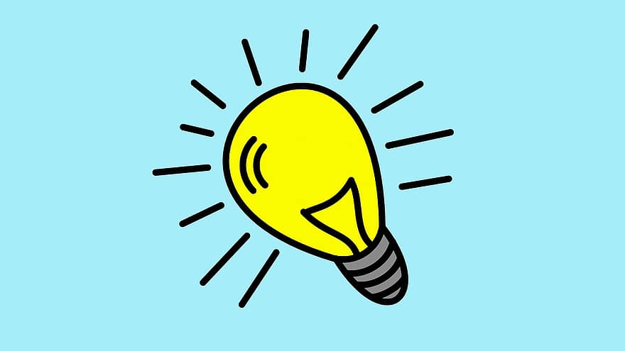 光、電球、アイディア、エネルギー、電気、バルブ、ランプ、考え、と思う、点灯、革新