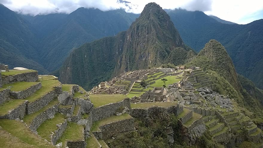 Peru, andes, Machu Picchu, dağlar, mimari, rünler