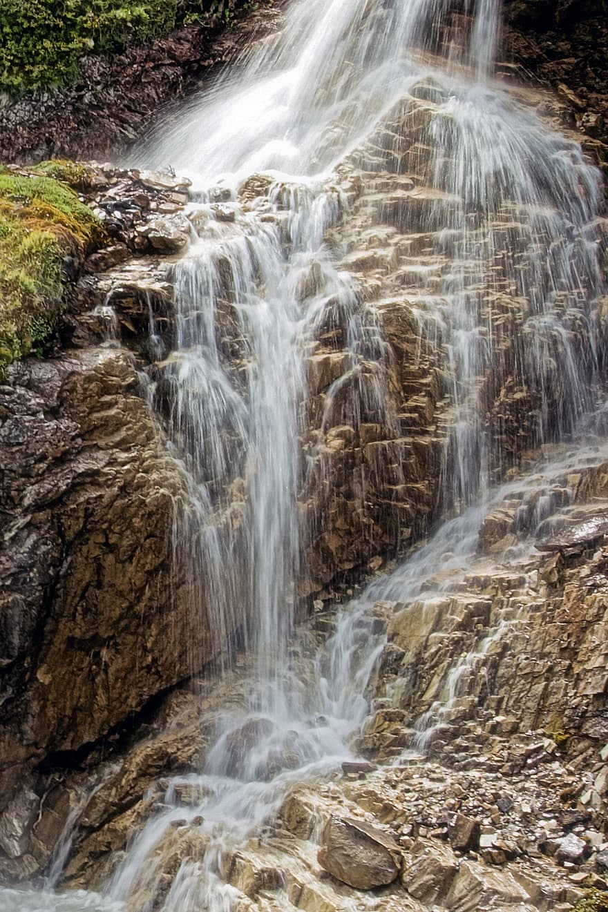 Waterfall, Rocks, Torrent, River, Water, Mountain, Scenic, Nature
