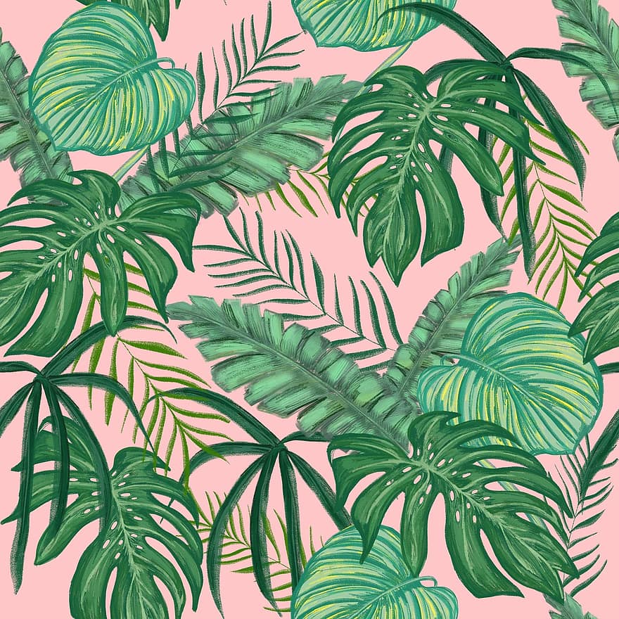 Tropisches Grün, Blätter, Design
