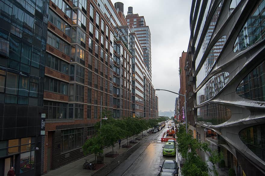 new york, by, gade, bygninger, vej, biler, by-, udendørs, arkitektur, moderne
