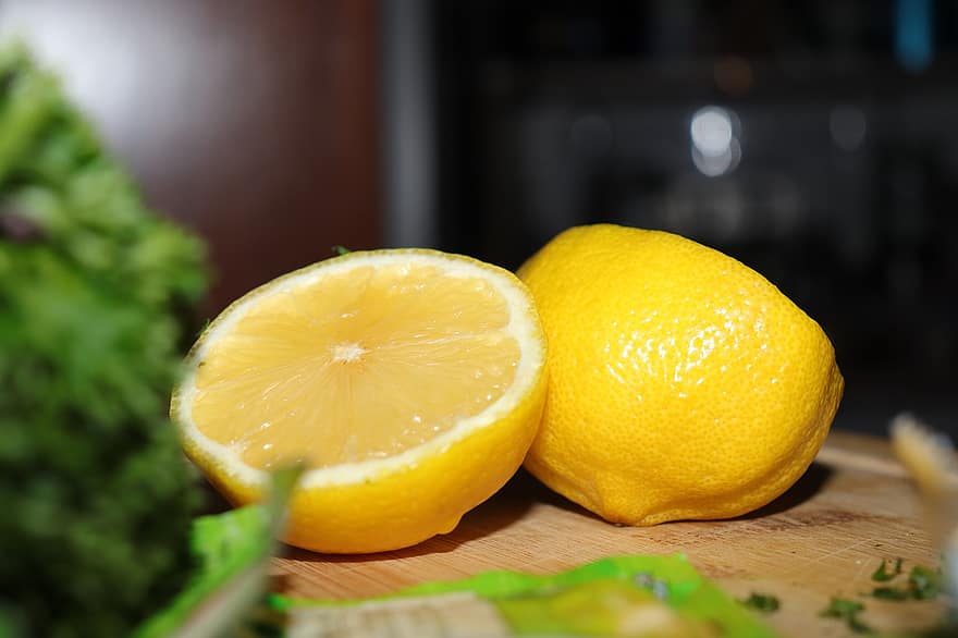 плодове, лимон, цитрусов, здрав, органичен, кухня, съставна част, прясно, витамини